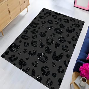 Leopard Rug, Animal Decor Rug, Leopard Pattern Rug, Living Room Rug, Gift Rug, Area Rug, Non Slip Rug, Washable Printed Rug, Decorative Rug