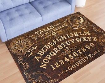 Ouija Board Carpet, Devil Decor Rug, Spooky Design Rug