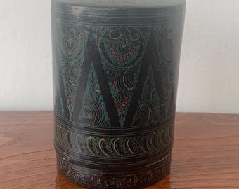 Burmese Betel Nut Lacquer Canister; Kun-it, 1900s