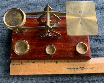 English Brass Letter Scale, 1900s