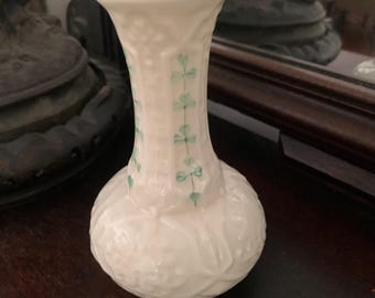 Belleek Shamrock Bud Vase