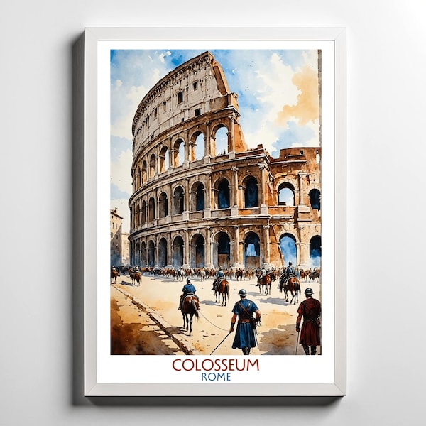 Colosseum, Rome - | Travel printing, travel gift, city posters, digital download, gift idea, decoration, art piece, wall art