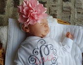 Monogram Baby Girl Romper: Personalized Newborn Coming Home Outfit