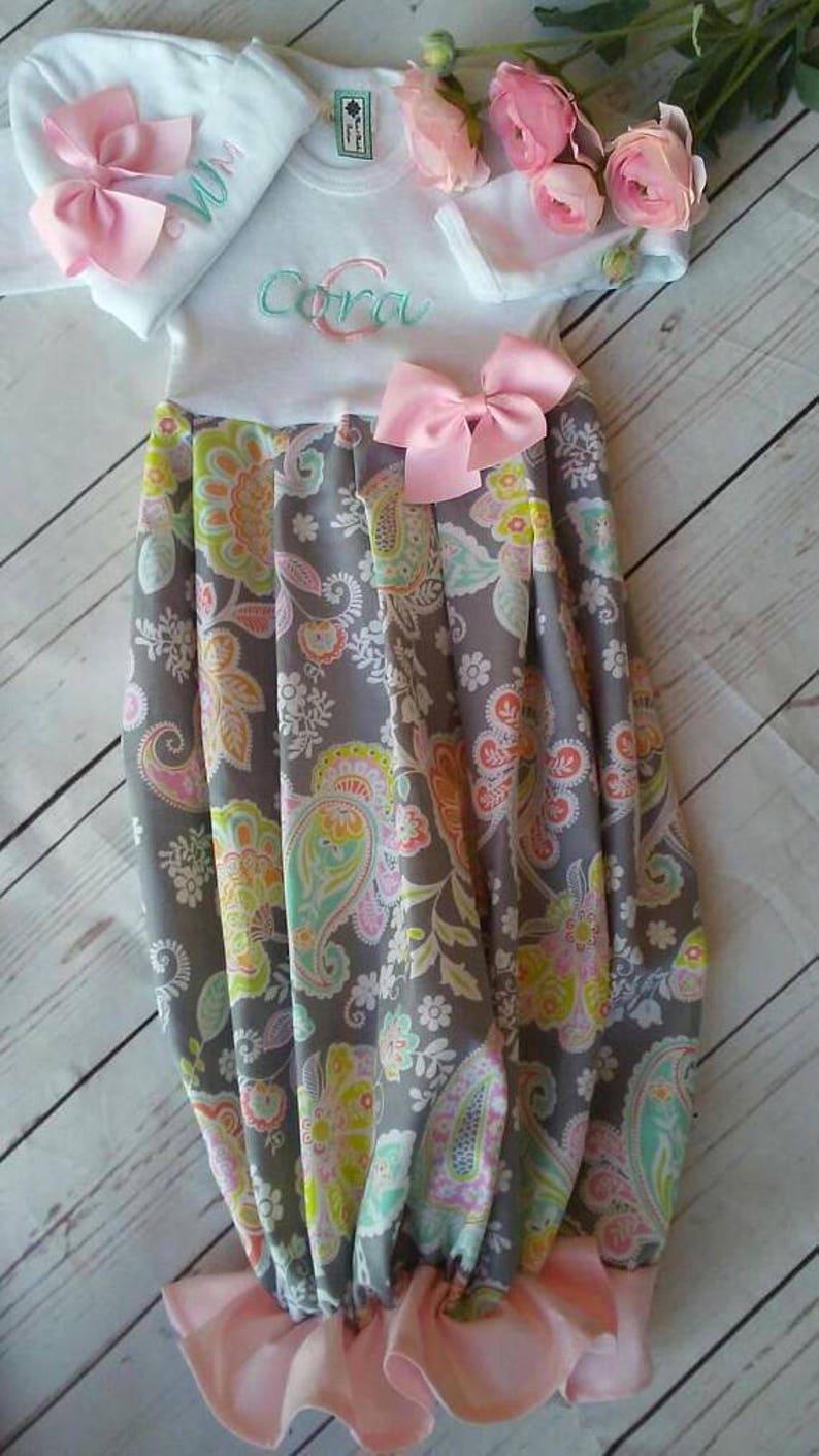 Personalized Baby Gift Girl Newborn Girl Coming Home Outfit Etsy