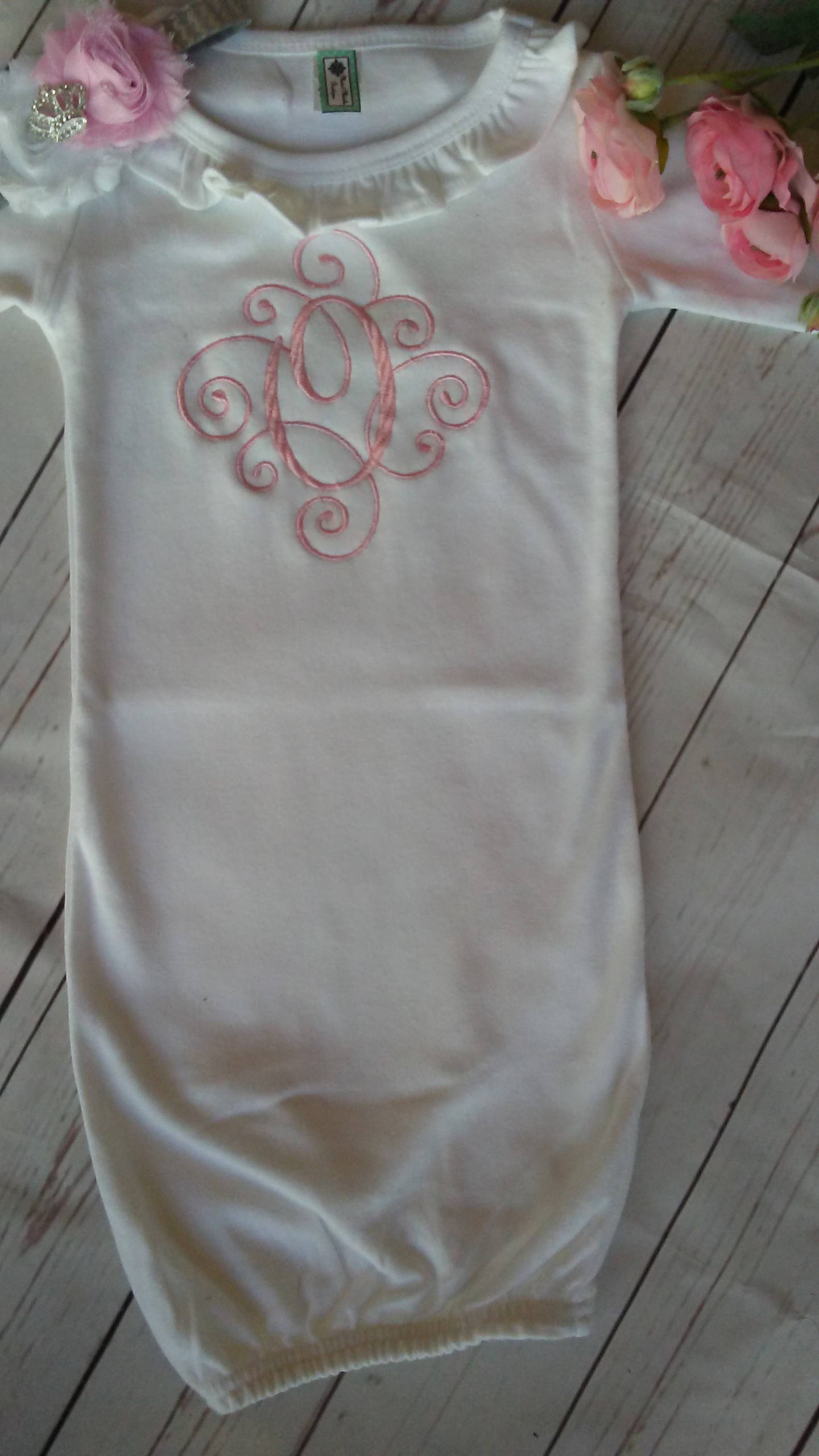 personalized baby girl clothes monogram baby things newborn gown