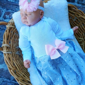 Baby Girl Layette Gown: Pink & Gray Newborn Outfit