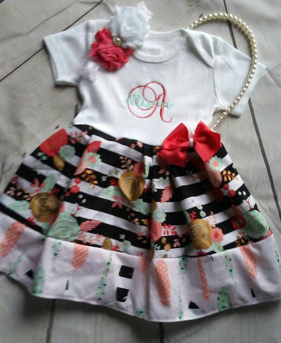 monogram baby girl clothes