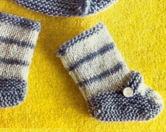 Baby shoes socks knitting for 0-3 months | PDF instructions download German