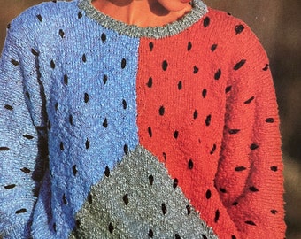Sweater Jumper Melon Dots Knitting | PDF Instructions Download German