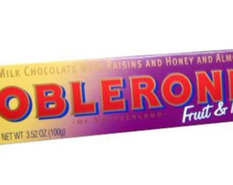 Toblerone Milk Chocolate, Fruit and Nut 20x 3.52oz