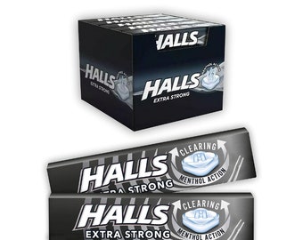 Halls Extra Strong Menthol Candy Pack of 20x20g