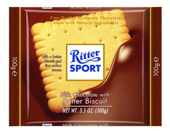 Ritter Sport Milk Chocolate with Butter Biscuit 11x100g