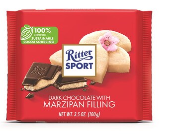 Ritter Sport Dark Chocolate with Marzipan 12x100g