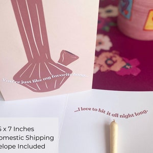 Lustige Bong Valentinstag Karte für Stoner Freund Stoner Freundin Stoner Paare Geschenk Gemeinsame Karte Halter Stoner Frau Geschenk Unkraut Liebhaber Karte