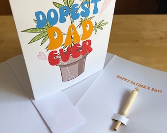 Father&#39;s Daycard for Pot-smoking Dad 420-weed Gift for Stoner Gift Him Card to hold a joint Father&#39;s Days Gift for Stoner Father&#39;s Day Gift