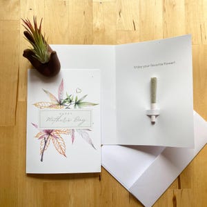 Stoner Mothers Days Card With Joint Holder Funny Gift For Pot Smoking Mom Gifted For Mom Cannabis Giftful Stoner Gift For Her