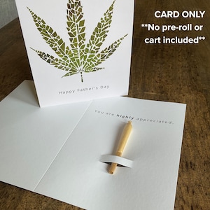 大麻ギフトの父の日カード、面白いストーナーギフトカード、ジョイント510cart 510 Vapeカートリッジホルダー、大麻喫煙者のお父さんへのギフト