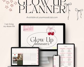 Girly Digital Glow Up Planner: Aesthetic Wellness Journal, Mindfulness Tool, Self Care Guide