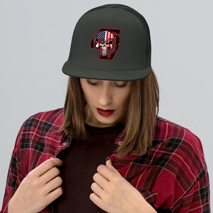 Bold and Edgy Patriotic Apparel - Trump 4547 with Patriotic Punisher | Trucker Cap