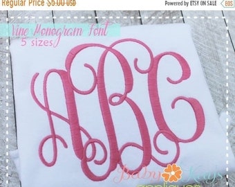 60% OFF ON SALE Vine Monogram Font 2", 3", 4", 5", 6" includes Bx