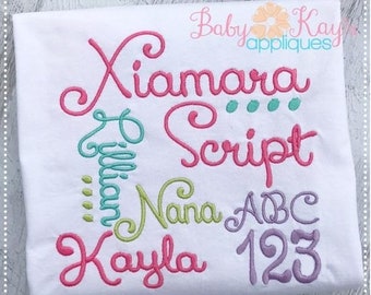 60% OFF Xiamara Embroidery Font 5 SIZES!