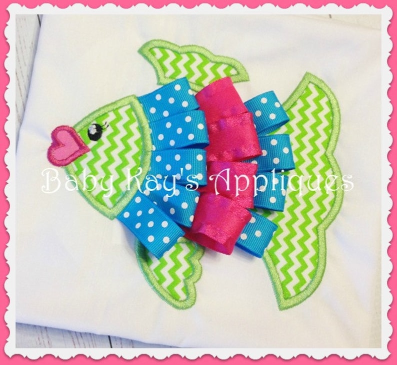 Ribbon Fish 4x4 5 6 Etsy
