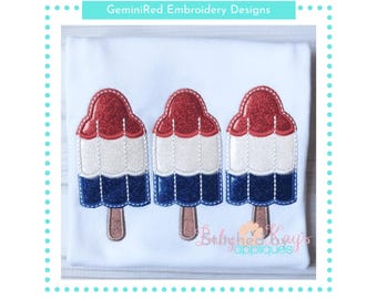 Bomb Pop Trio Embroidery Design