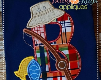 Fishing Alpha Applique Set A-Z 4x4, 5x7, 6x10, 8x8