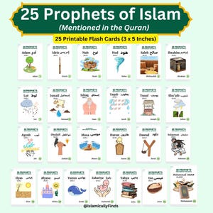Karteikarten aus dem edlen Koran, 3 x 5 Zoll, 25 Karten, Lernmittel für Kinder und Erwachsene, Hochwertige JPG PDF Sofortiger Download
