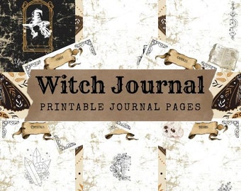 Vintage Witch Journal - Your Book of Spells - Printable Journal Pages