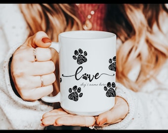 Taza de mamá perruna personalizada, taza de café para mamá perruna, regalo para mamá perruna, taza de café para mamá perruna, taza para mamá perruna, taza de café para mamá peluda, regalo para el día de la madre para mamá perruna