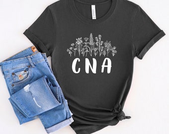 Camiseta de enfermera CNA personalizada, camiseta de enfermera CNA personalizada, regalo de enfermera CNA, regalo de agradecimiento de enfermera, camiseta de asistente de enfermería certificado, camiseta