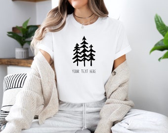 Custom Pine Tree Shirt, Pine Tree T Shirt, Camping Shirt, Hiking Shirt, Adventure Shirts, Nature Lover Gift, Outdoors Shirt, Nature Tee