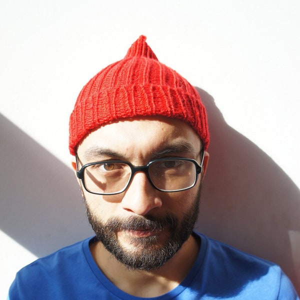 Steve Zissou Hat-Set of 2- Red Beanie- Gift for him,party favor,collectable-No shipping to Germany