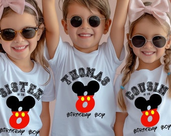 Mickey Birthday Shirt, Mickey Birthday Family Shirt, Birthday Boy Family Shirt, Birthday Disney Family Shirt, Birthday Matching Family Shirt