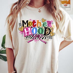 Comfort Colors Motherhood Shirt, Ransom Note Lettering Tee, Animal Print Patch Mom Gift, Retro 90s Mama Tee, Fun Motherhood Graphic Shirt