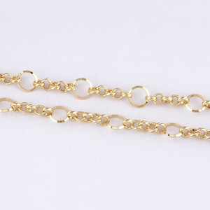 3.28Feet 18K Gold Filled Round Chain,Link Chain Necklace,Gold Round Chain for DIY Jewelry Making Supply