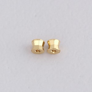 18K Gold Filled Bucket Spacer Beads,Dainty Tube Spacer Beads,DIY Jewelry Making Supply