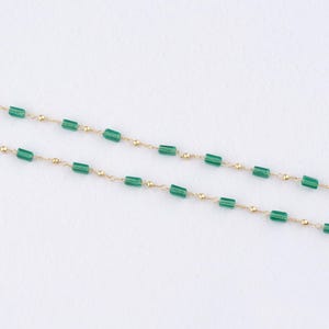 3.28Feet 18K Gold Filled Perlenkette, dünne Gliederkettenhalskette, Goldkugelkette für die DIY-Schmuckherstellung