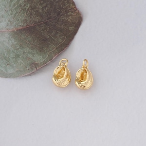 18K Gold Filled Conch Pendant,Gold Conch Shell Charm Bracelet Necklace for DIY Jewelry Making Supply
