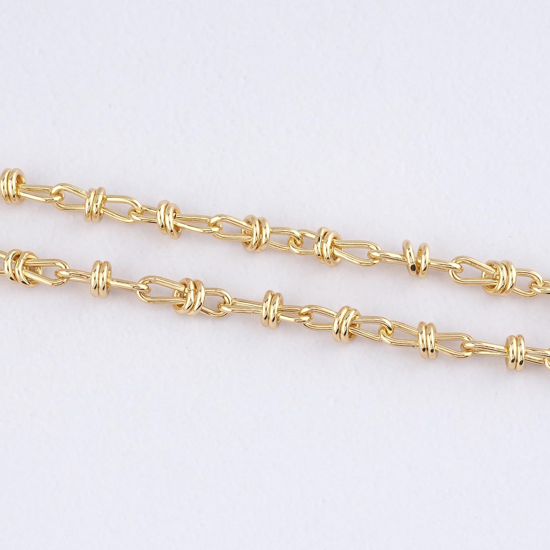 Knot Chain Options 3.28feet 18K Gold Filled Knot Chain,link Chain Necklace,gold Knot Chain ...