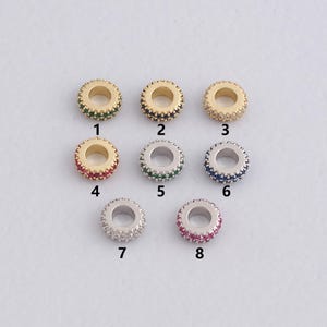 18K Gold Filled Round Flat Spacer Beads,Flat Beads Charm Bracelet Necklace for DIY Jewelry Making Supply