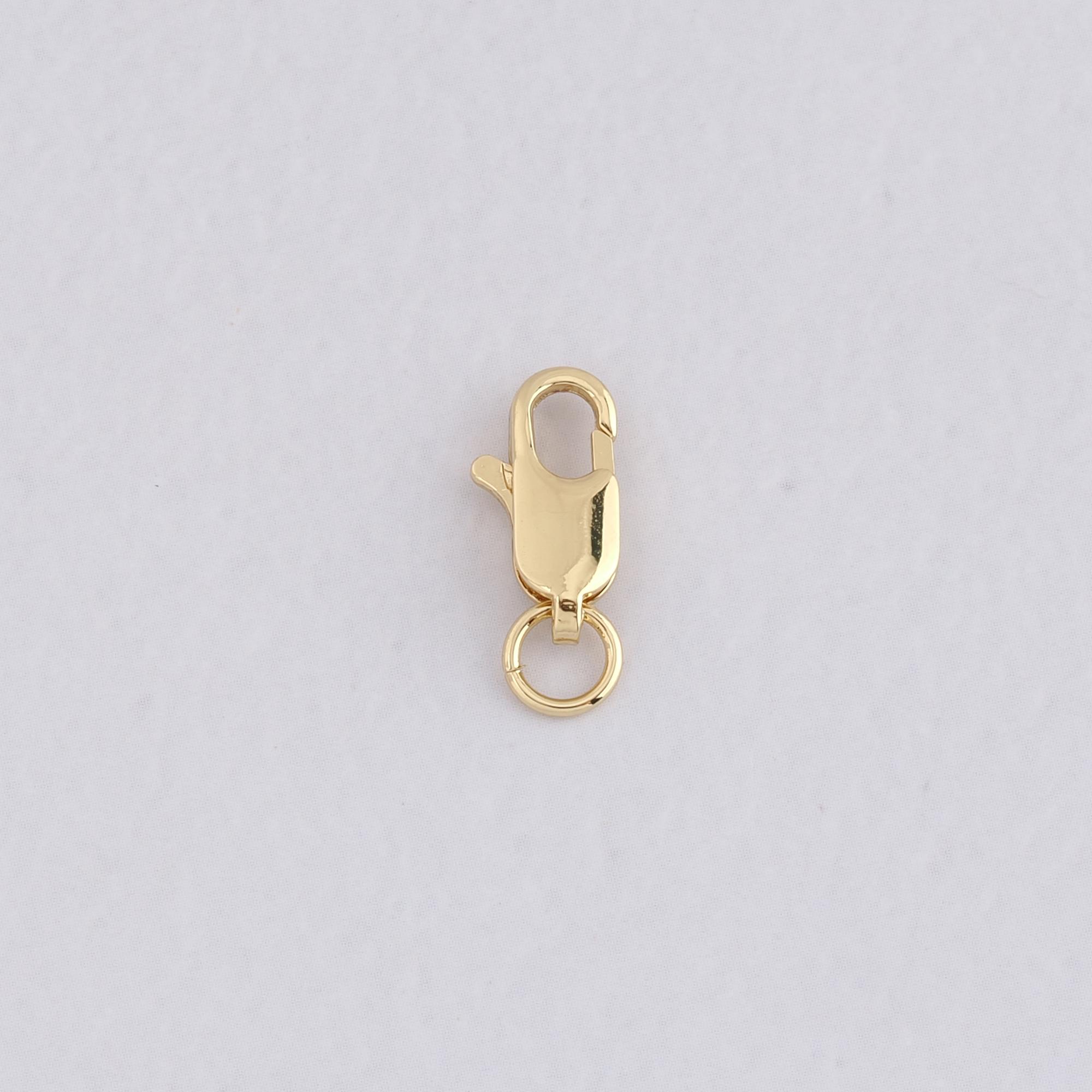 18K Gold Filled Lobster Clasp,push Gate Clasp,oval Spring Clasp