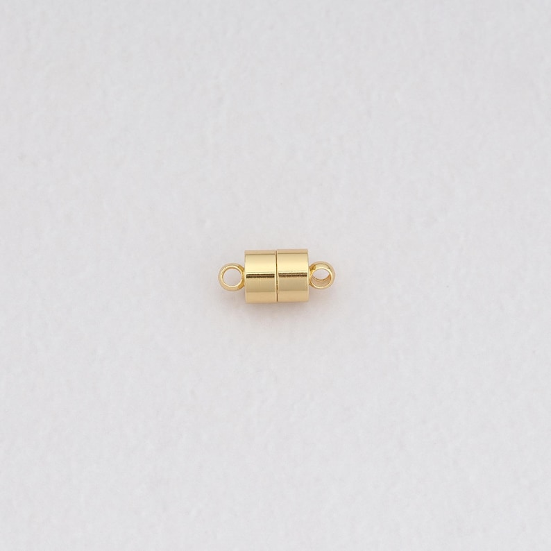 18K Gold Filled Geometric Connector,end Caps,magnetic Clasp Charm ...