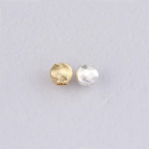 50PCS 18K Gold Filled Ball Spacer Beads,Round Ball Beads Charm Bracelet Necklace for DIY Jewelry Making Supply