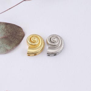 18K Gold Filled Conch Pendant,Ocean Conch Shell Charm Bracelet Necklace for DIY Jewelry Making Supply