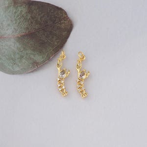 Colgante de langosta relleno de oro de 18 quilates, pulsera con dije de langosta con micropavé de circonita cúbica para hacer joyas DIY.