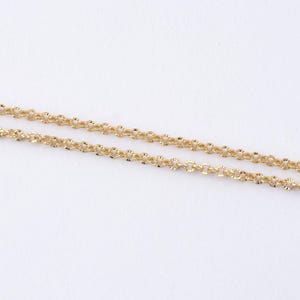 3.28Feet 18K Gold Filled Round Chain,Link Chain Necklace,Gold Rolo Chain for DIY Jewelry Making Supply