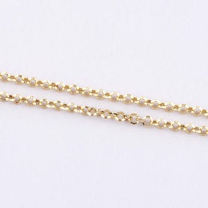 3.28Feet 18K Gold Filled Round Chain,Link Chain Necklace,Gold Rolo Chain for DIY Jewelry Making Supply