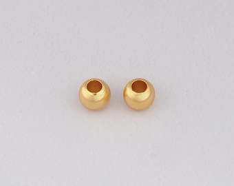 24K Gold gefüllte gewellte Spacer Perlen, runde Perlen für die DIY-Schmuckherstellung Versorgung